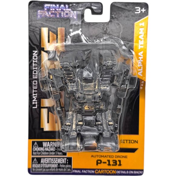 Final Faction Elite P-131 Drone Action Figure Limited Edition Black Silver New - Picture 2 of 3